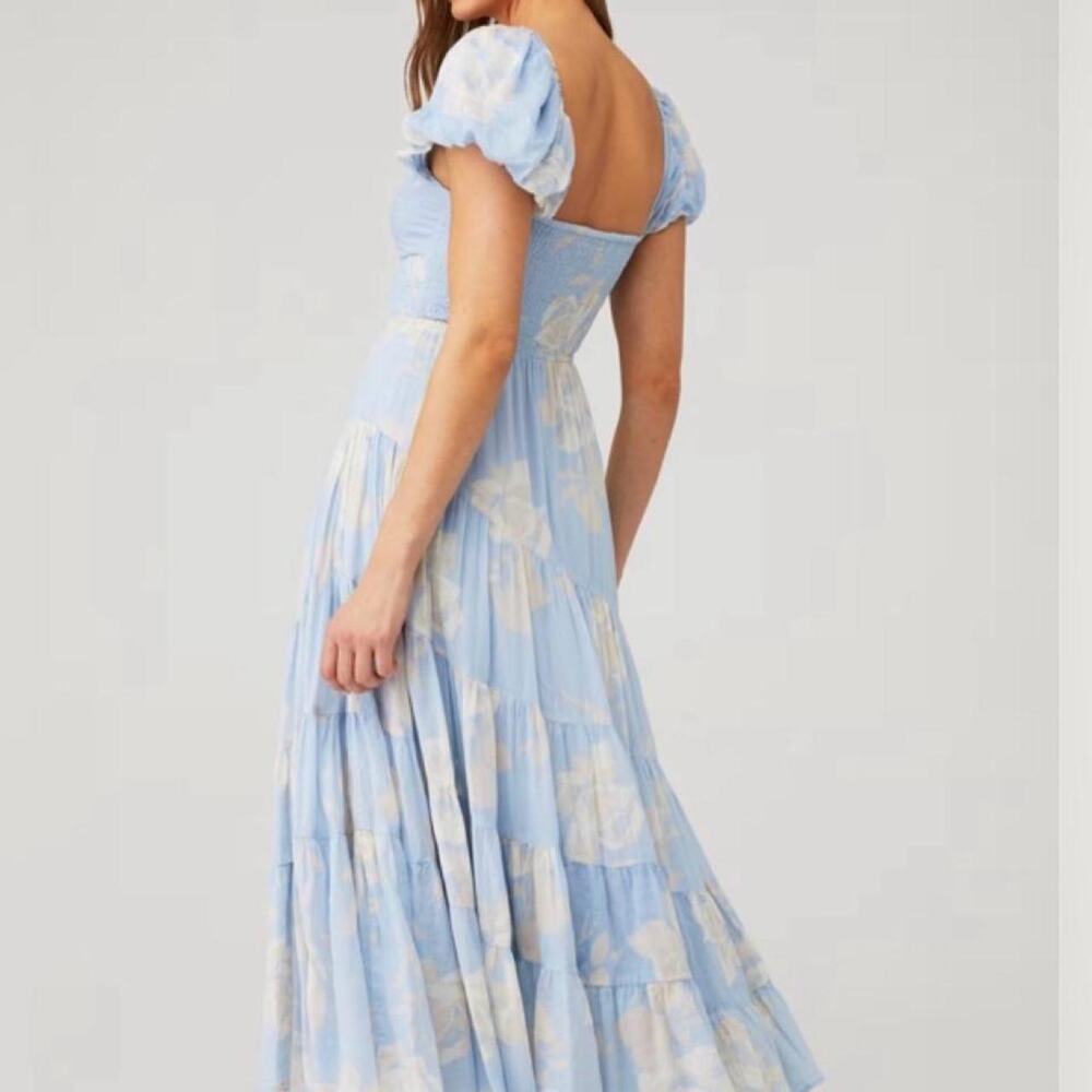 Blue and beige floral maxi - Picture 7 of 7